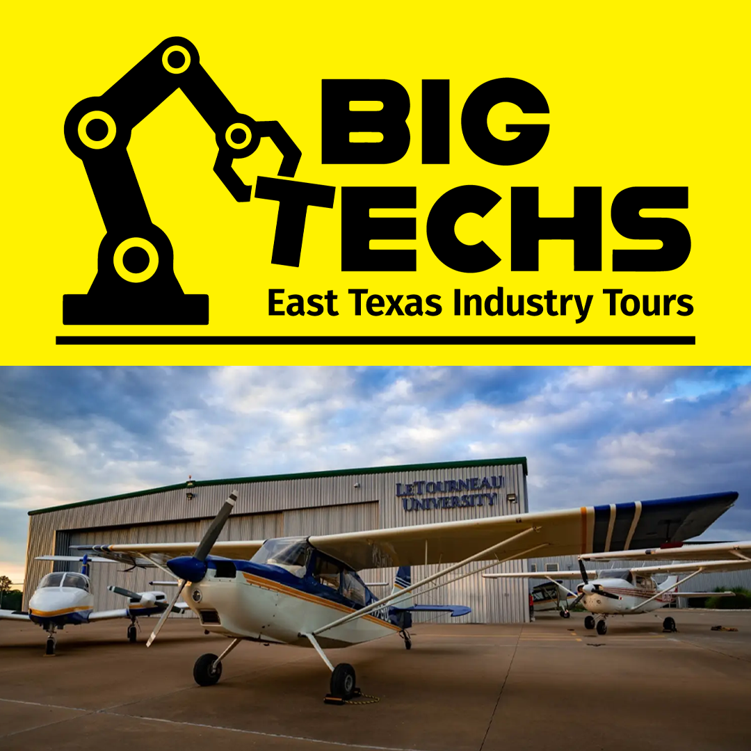 Photo of airplane and logo black on yellow