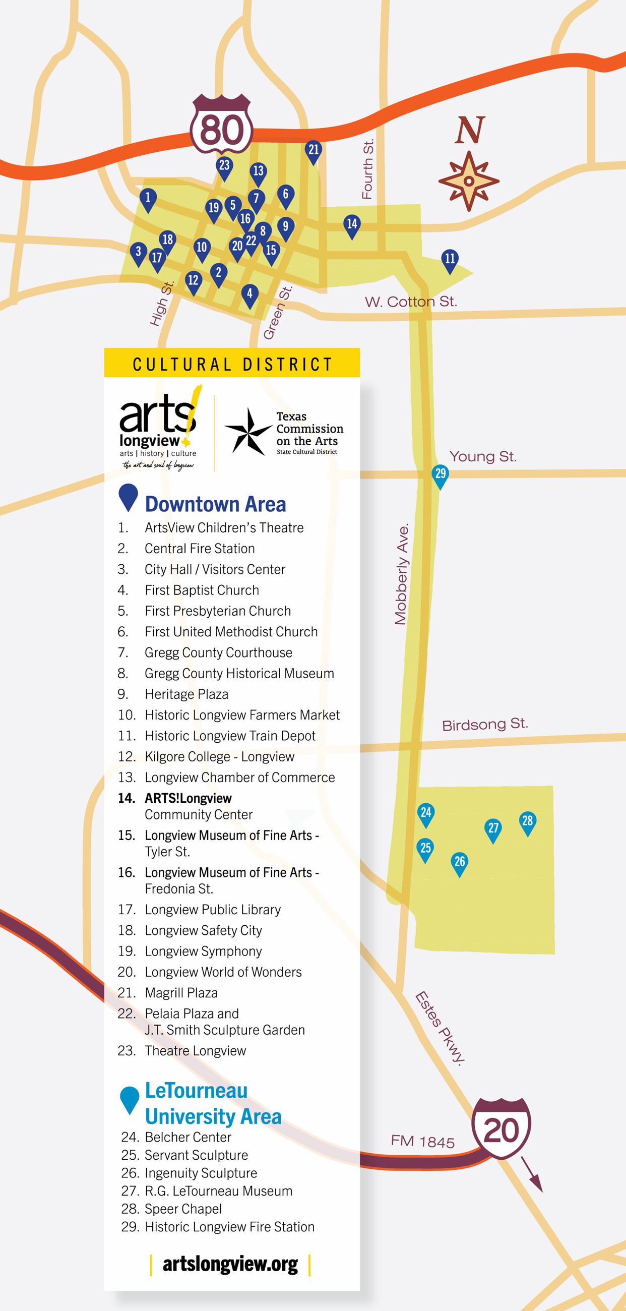 Arts District Map Graphic 
