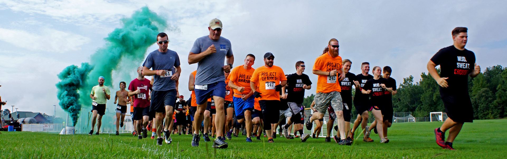 People running at a Fun Run