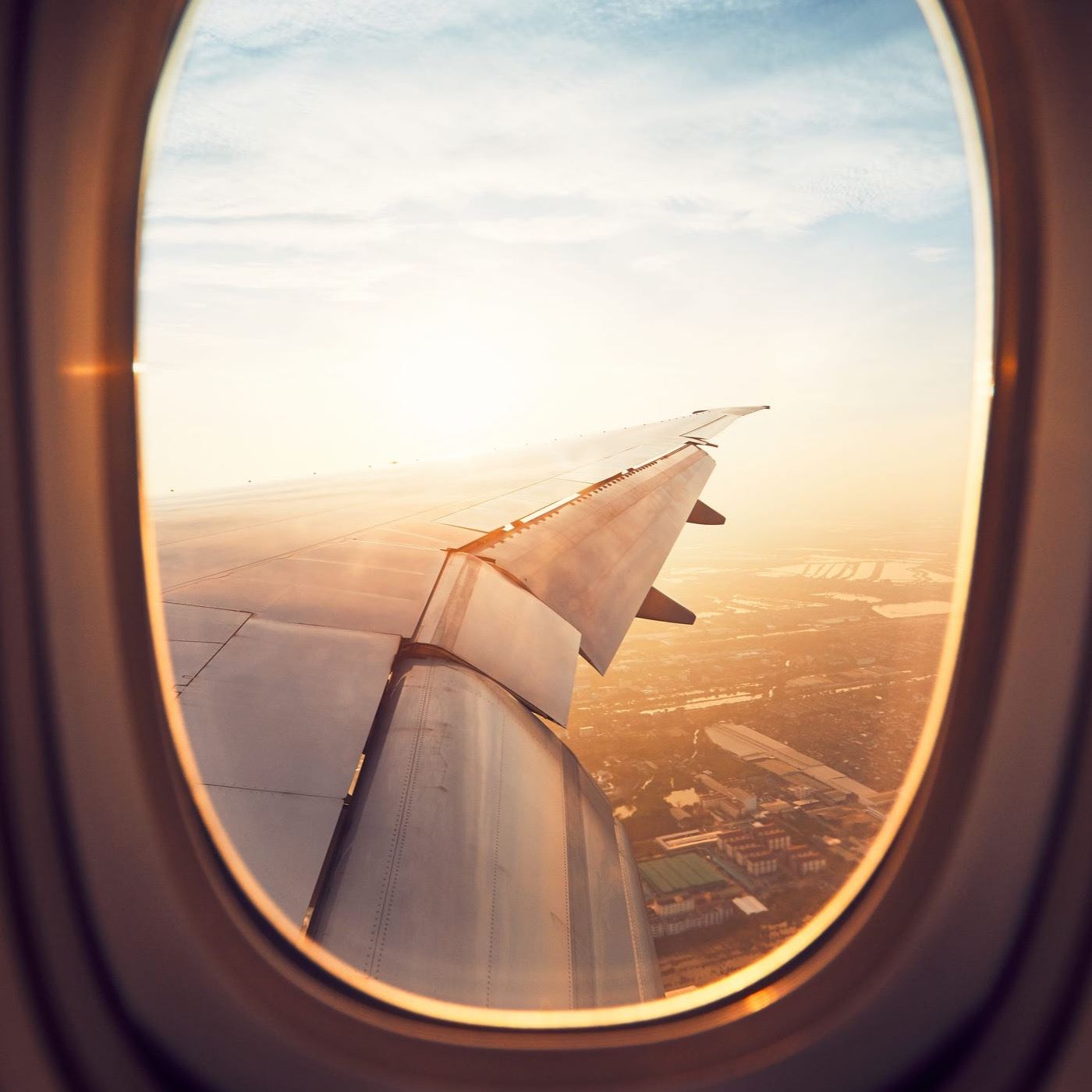 scene out a plane window