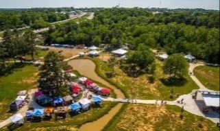 Aerial shot of The Green