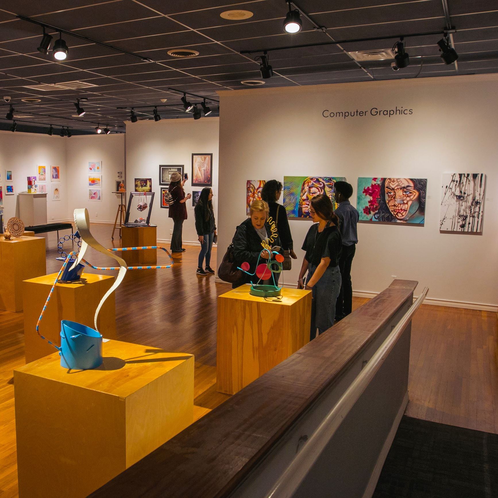 Student exhibit at the Longview Museum of Fine Arts