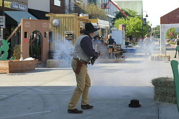 Shoot out reenactment