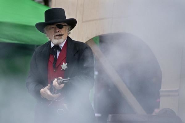 Man with patched eye