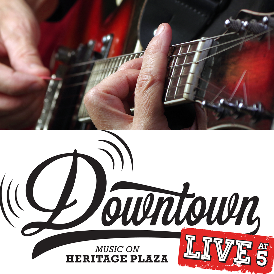 Photo of red guitara nd DTL logo evergreen