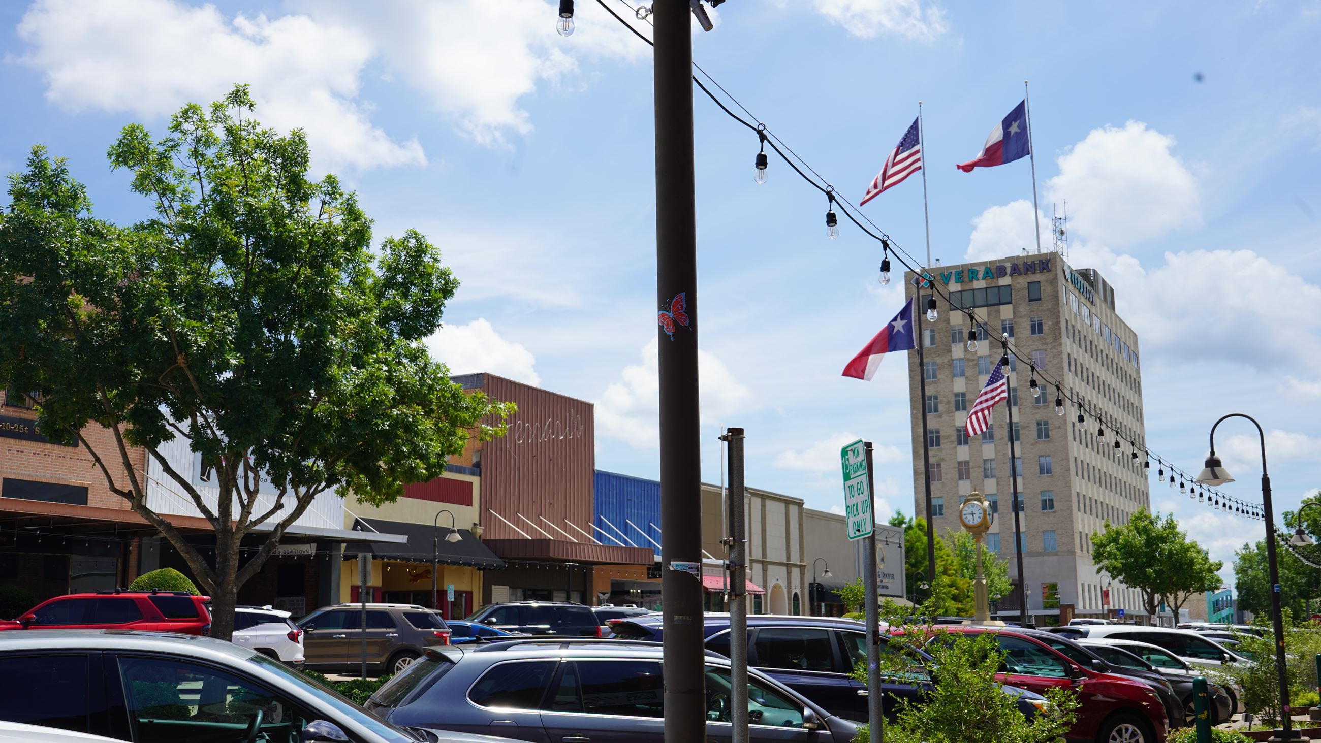 Downtown City Scape with Verabank in Background