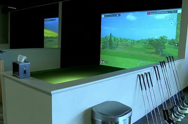 Interior of Nip It Golf Center in Longview, Texas